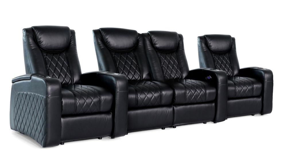 Leder, elektrisch verstellbar 4 Sitzer Loveseat