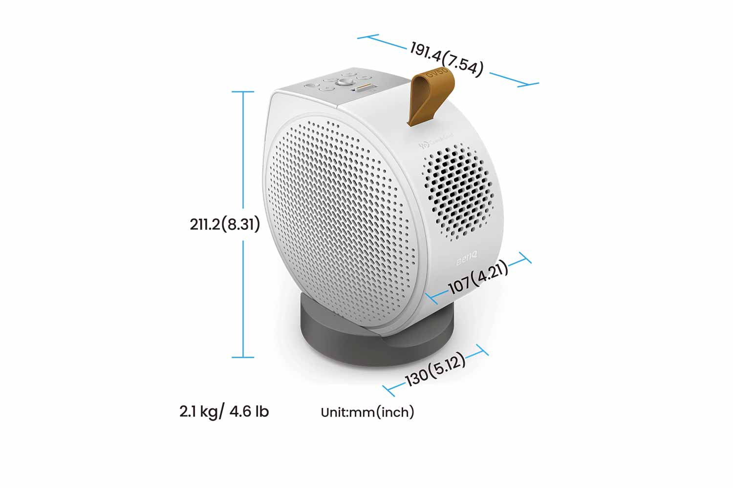 BenQ GV50 Abmessungen