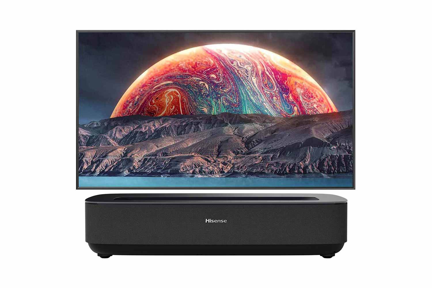 Hisense PL1 mit CINE 100 Leinwand