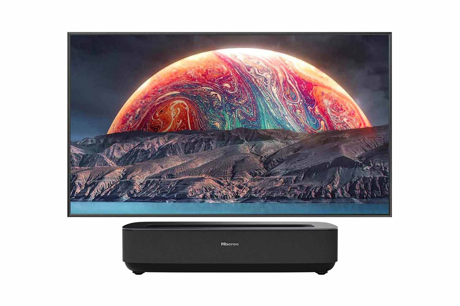 Hisense PL1 mit CINE 120 Leinwand