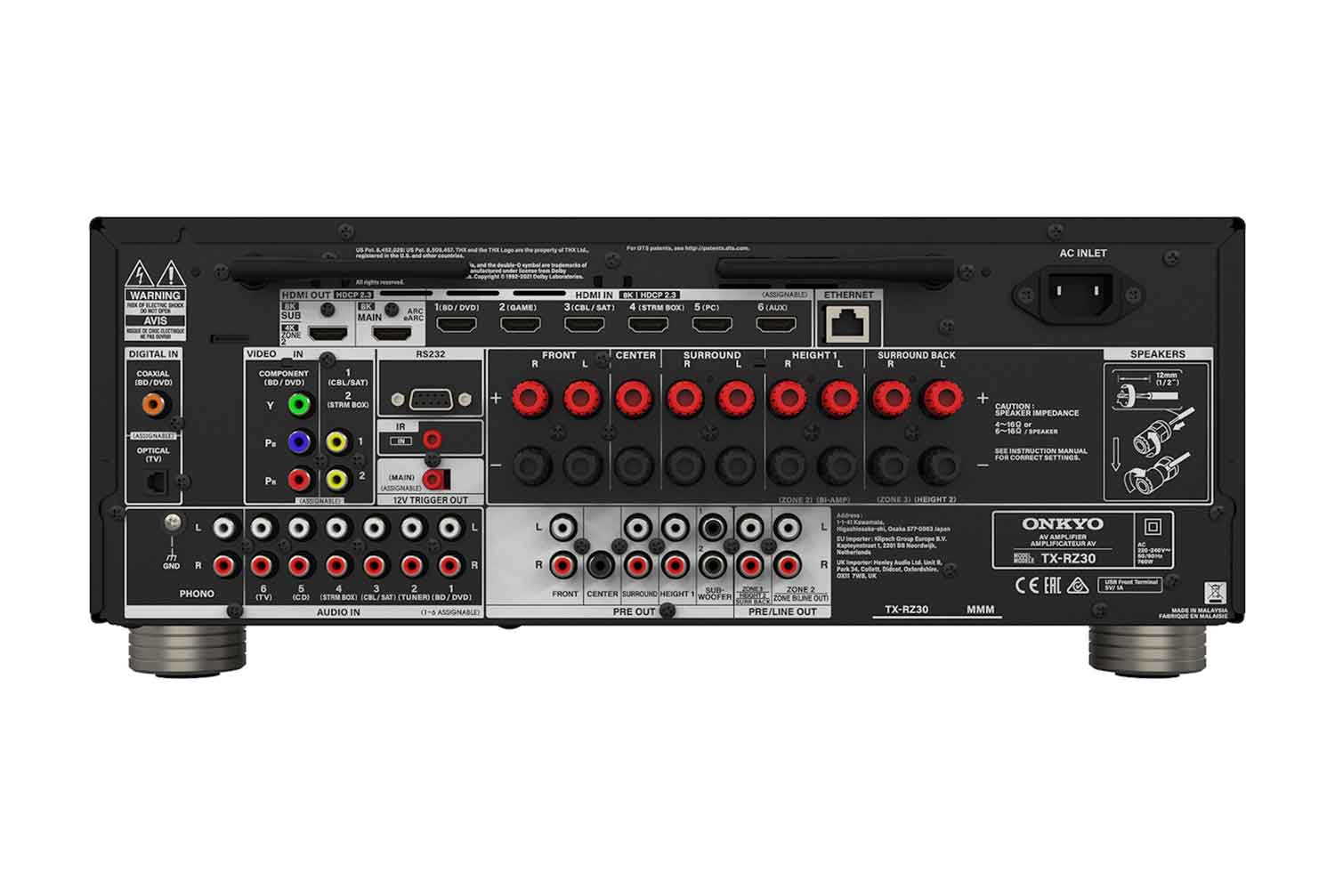 Onkyo TX-RZ30 Anschluss