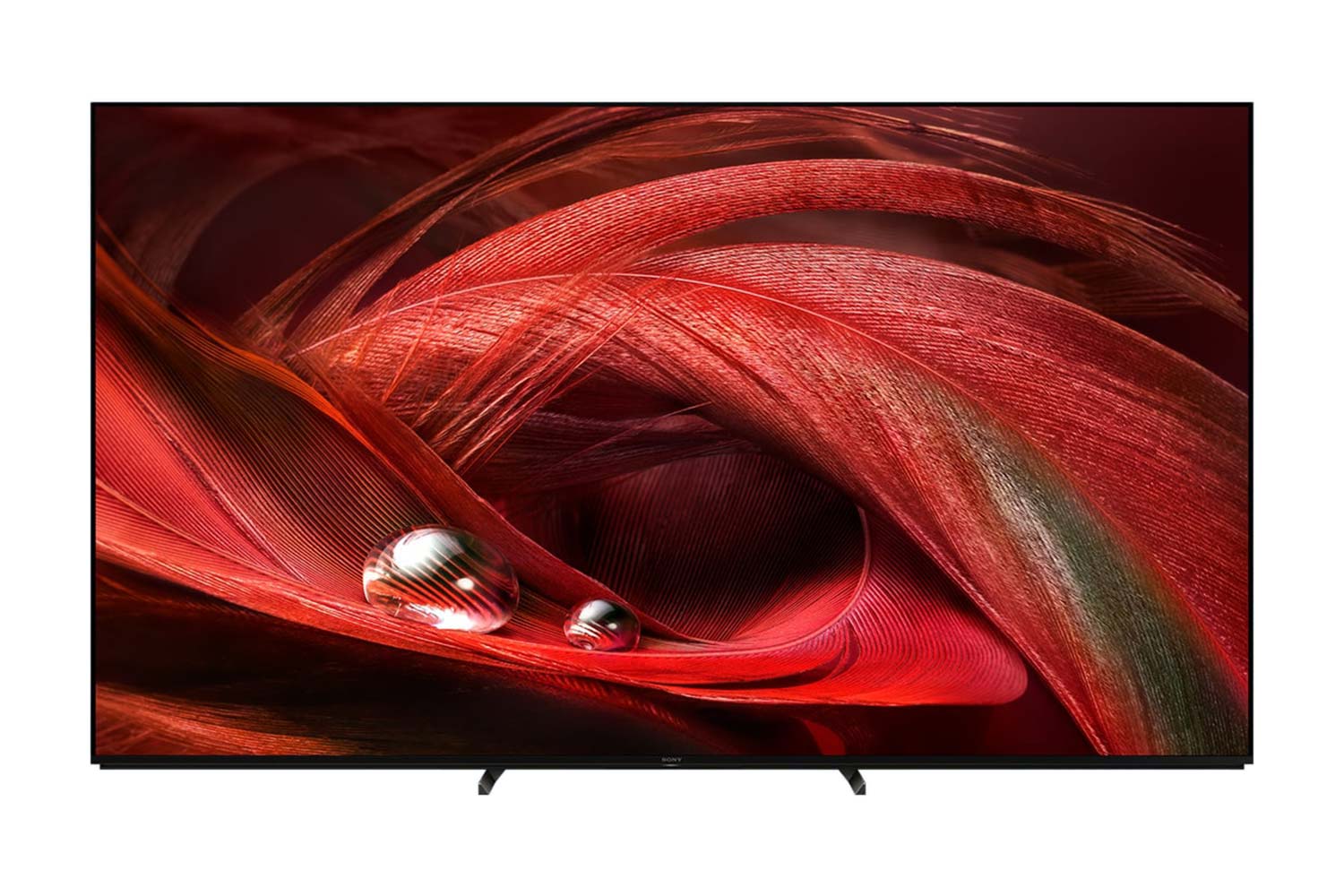 Sony X95J Fernseher front Füße mittig