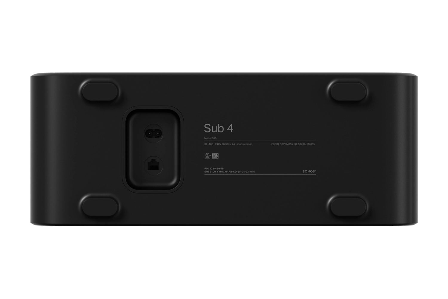 SONOS Sub 4 Anschluß schwarz