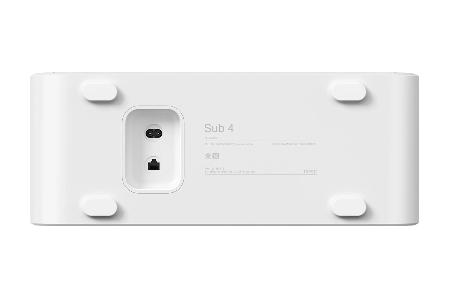 SONOS Sub 4 Anschluß weiß