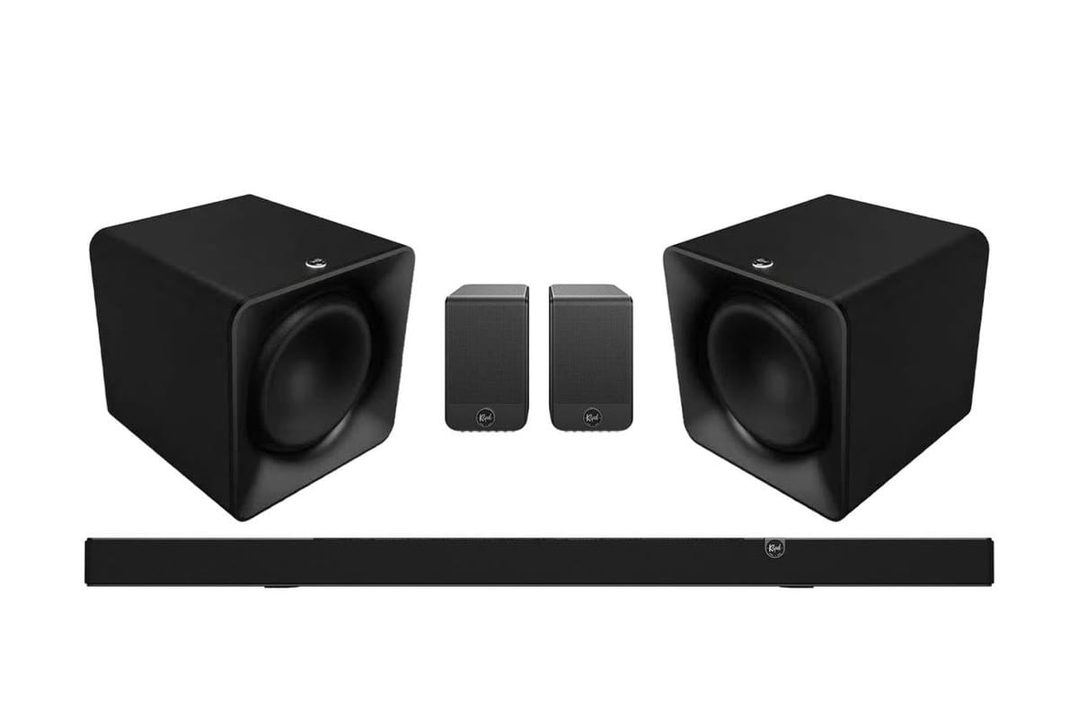 Set: Klipsch Flexus Core 300 Soundbar schwarz mit Surr 200 Surroundspeaker & 2 x Sub 200 Subwoofer