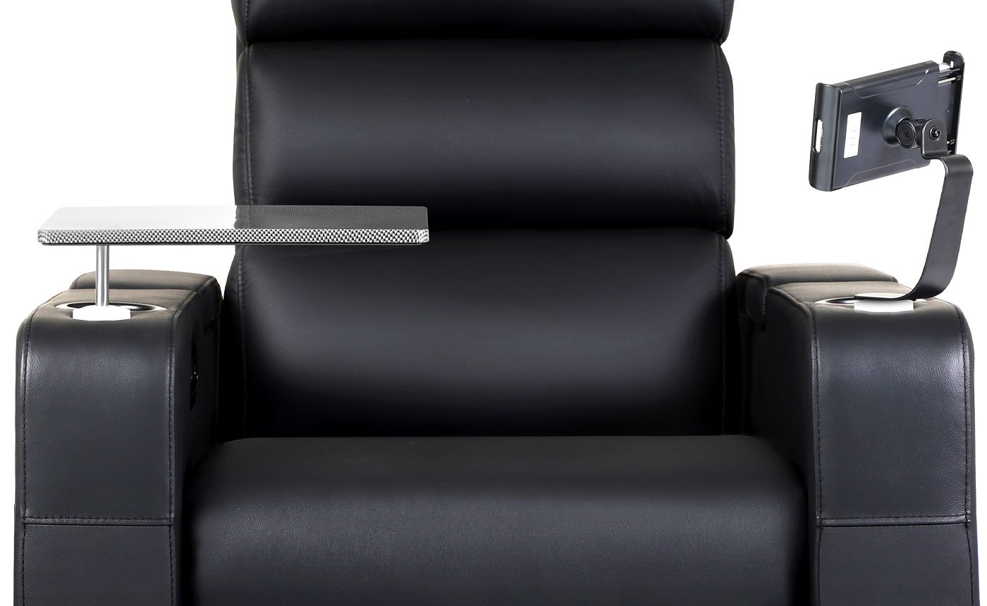 Zinea Kinosessel Imperial - 3 Sitzer - Leder schwarz - elektrisch  verstellbare Bein-, Rücken- & Kopflehne ; elektrisch verstellbare  Lendenwirbelstütze, Becherhalter : : Sonstiges